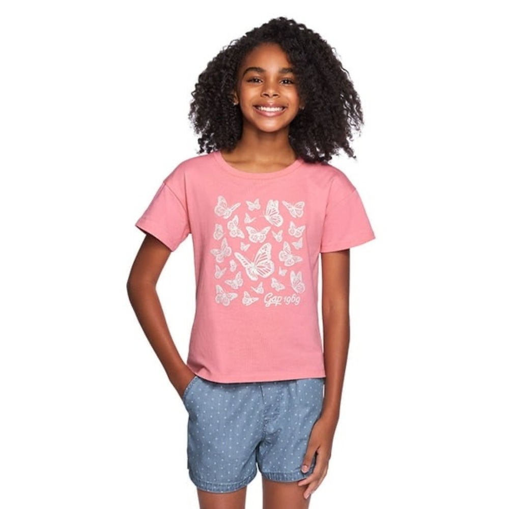 NWT Gap Kids Girls Short Sleeve Tee Pink XL (14/16)